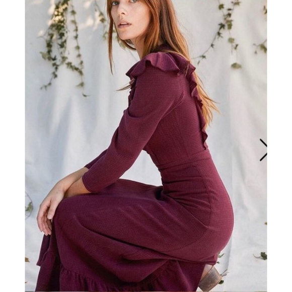 Christy Dawn Mabel maxi dress Gooseberry Wine Medium - Picture 3 of 7